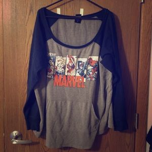 Avengers Off Shoulder Hoodie (Closet Cleanout!)